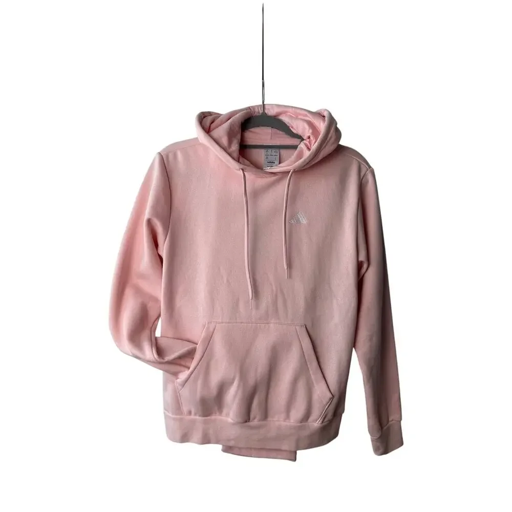 NWT Adidas Feel Cozy Hoodie Open Hem Pants Set Pink Women’s XS